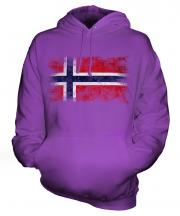 Norway Distressed Flag Unisex Adult Hoodie