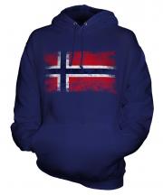 Norway Distressed Flag Unisex Adult Hoodie
