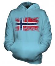 Norway Distressed Flag Unisex Adult Hoodie