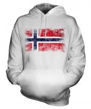 Norway Distressed Flag Unisex Adult Hoodie