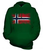 Norway Distressed Flag Unisex Adult Hoodie