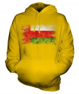 Oman Distressed Flag Unisex Adult Hoodie