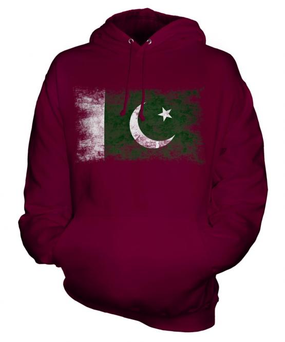 Pakistan Distressed Flag Unisex Adult Hoodie