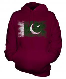 Pakistan Distressed Flag Unisex Adult Hoodie
