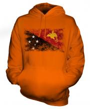 Papua New Guinea Distressed Flag Unisex Adult Hoodie