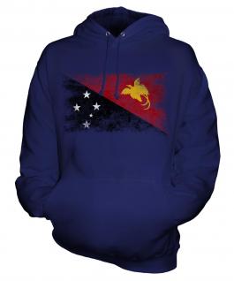 Papua New Guinea Distressed Flag Unisex Adult Hoodie