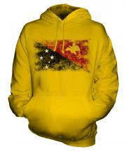 Papua New Guinea Distressed Flag Unisex Adult Hoodie