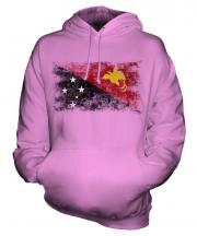 Papua New Guinea Distressed Flag Unisex Adult Hoodie