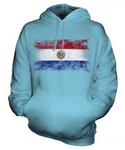Paraguay Distressed Flag Unisex Adult Hoodie