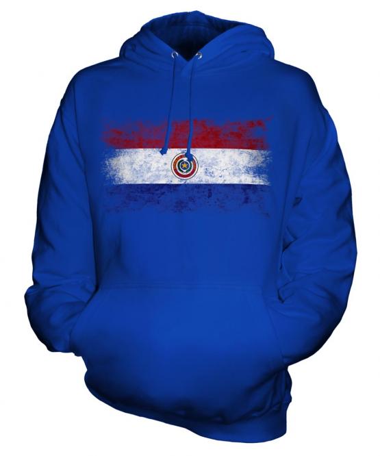 Paraguay Distressed Flag Unisex Adult Hoodie