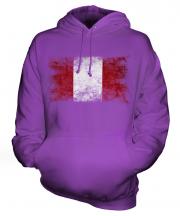 Peru Distressed Flag Unisex Adult Hoodie