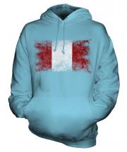 Peru Distressed Flag Unisex Adult Hoodie