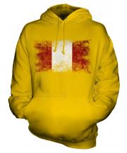 Peru Distressed Flag Unisex Adult Hoodie
