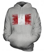 Peru Distressed Flag Unisex Adult Hoodie