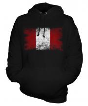 Peru Distressed Flag Unisex Adult Hoodie