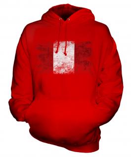 Peru Distressed Flag Unisex Adult Hoodie