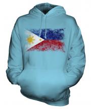 Philippines Distressed Flag Unisex Adult Hoodie