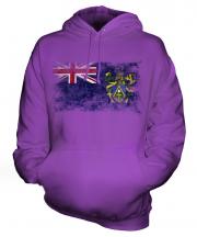 Pitcairn Islands Distressed Flag Unisex Adult Hoodie