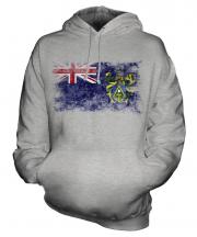 Pitcairn Islands Distressed Flag Unisex Adult Hoodie