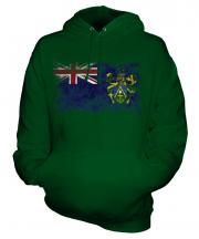 Pitcairn Islands Distressed Flag Unisex Adult Hoodie