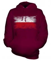 Poland Distressed Flag Unisex Adult Hoodie