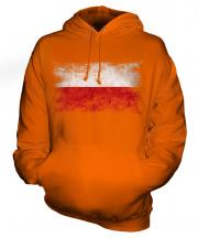 Poland Distressed Flag Unisex Adult Hoodie