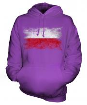 Poland Distressed Flag Unisex Adult Hoodie