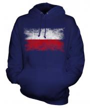 Poland Distressed Flag Unisex Adult Hoodie