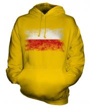 Poland Distressed Flag Unisex Adult Hoodie