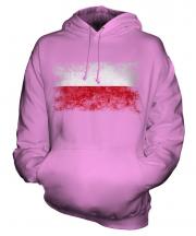 Poland Distressed Flag Unisex Adult Hoodie