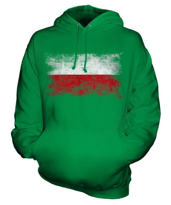 Poland Distressed Flag Unisex Adult Hoodie