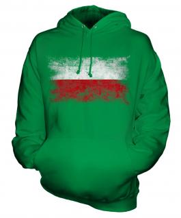 Poland Distressed Flag Unisex Adult Hoodie