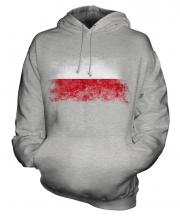 Poland Distressed Flag Unisex Adult Hoodie