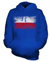 Poland Distressed Flag Unisex Adult Hoodie