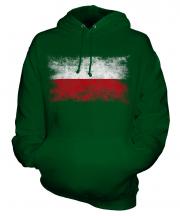 Poland Distressed Flag Unisex Adult Hoodie