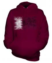 Qatar Distressed Flag Unisex Adult Hoodie