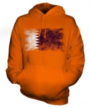 Qatar Distressed Flag Unisex Adult Hoodie