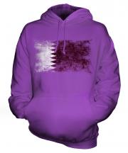 Qatar Distressed Flag Unisex Adult Hoodie