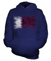 Qatar Distressed Flag Unisex Adult Hoodie