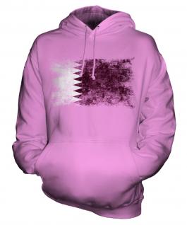 Qatar Distressed Flag Unisex Adult Hoodie