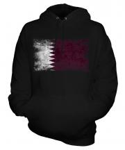 Qatar Distressed Flag Unisex Adult Hoodie