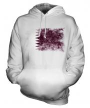 Qatar Distressed Flag Unisex Adult Hoodie