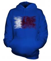 Qatar Distressed Flag Unisex Adult Hoodie