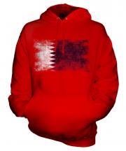 Qatar Distressed Flag Unisex Adult Hoodie
