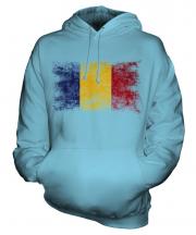 Romania Distressed Flag Unisex Adult Hoodie
