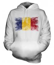 Romania Distressed Flag Unisex Adult Hoodie