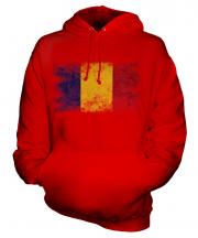 Romania Distressed Flag Unisex Adult Hoodie