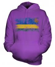 Rwanda Distressed Flag Unisex Adult Hoodie