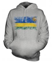 Rwanda Distressed Flag Unisex Adult Hoodie