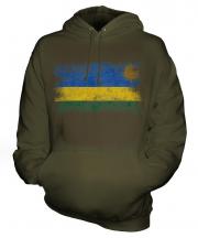 Rwanda Distressed Flag Unisex Adult Hoodie